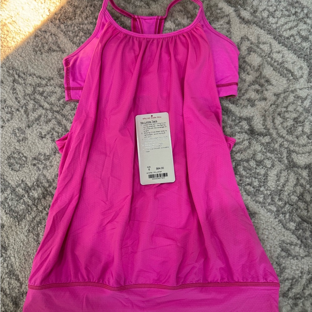 Lululemon No Limits Hot Pink Tank